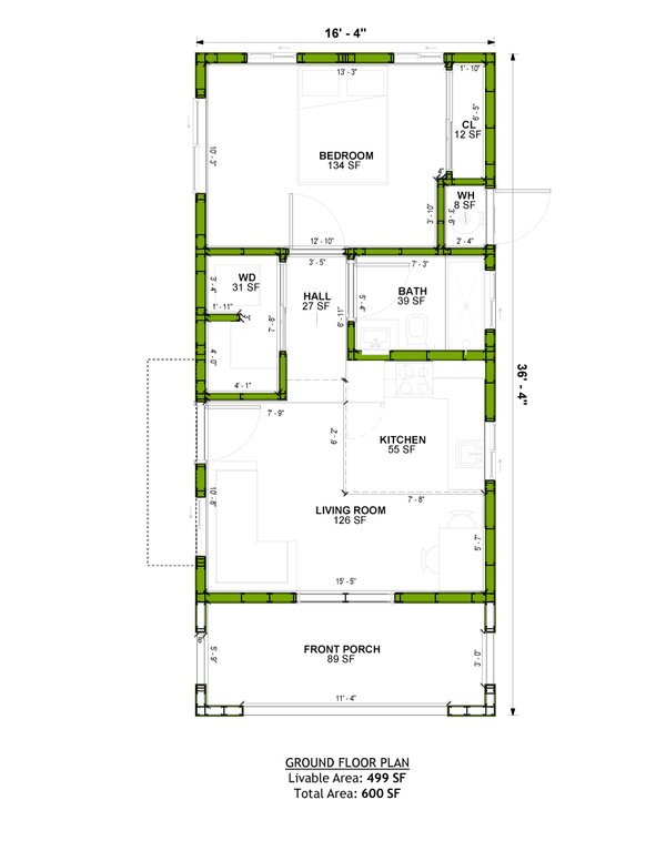 Adobe / Southwestern Floor Plan - Main Floor Plan #1106-148