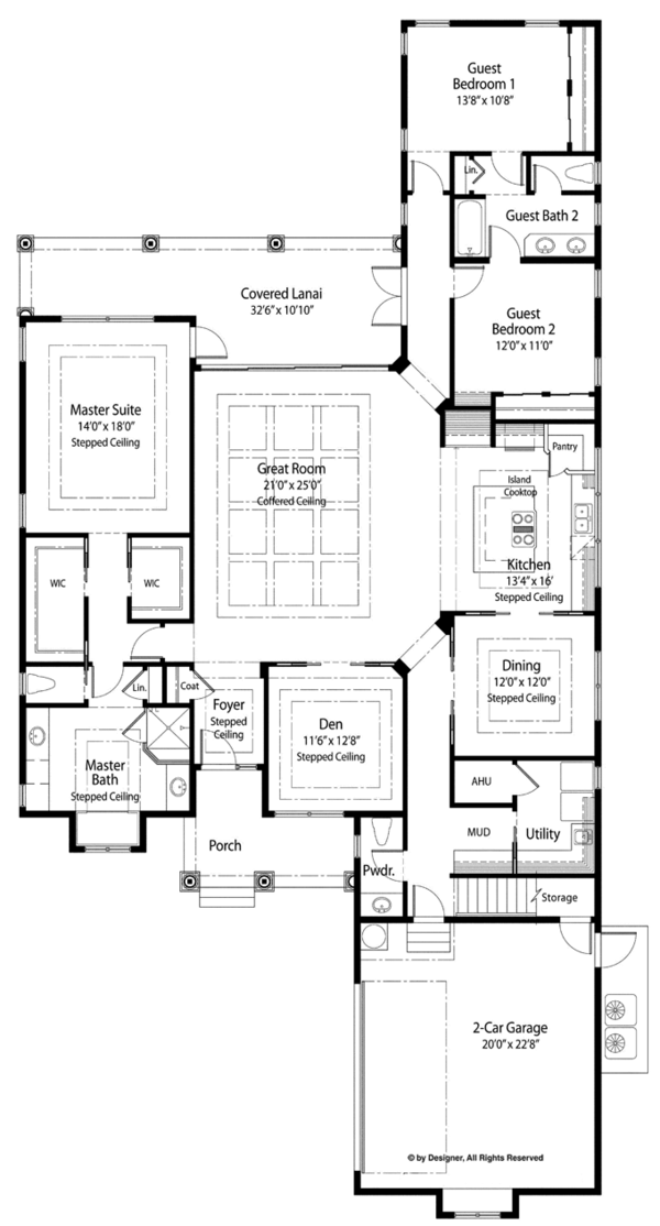 House Blueprint - Country Floor Plan - Main Floor Plan #938-77