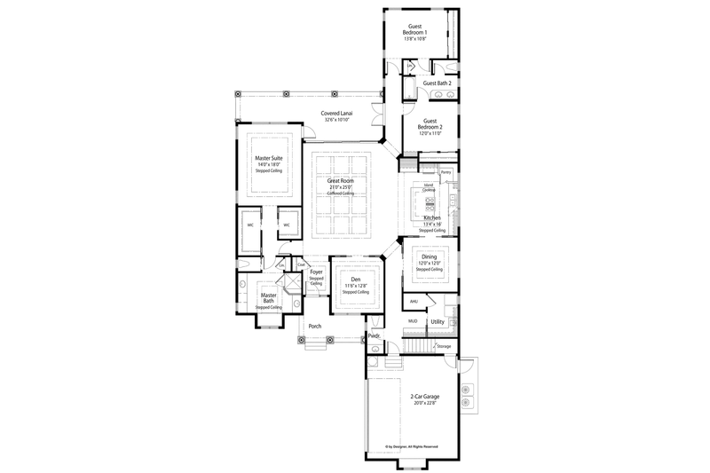Architectural House Design - Floor Plan - Main Floor for Country House Plan #938-77 - 3 bed, 2.5 bath