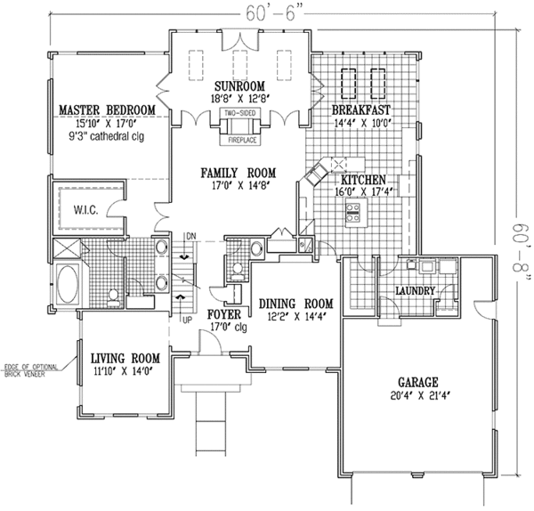 Architectural House Design - European Floor Plan - Main Floor Plan #953-69