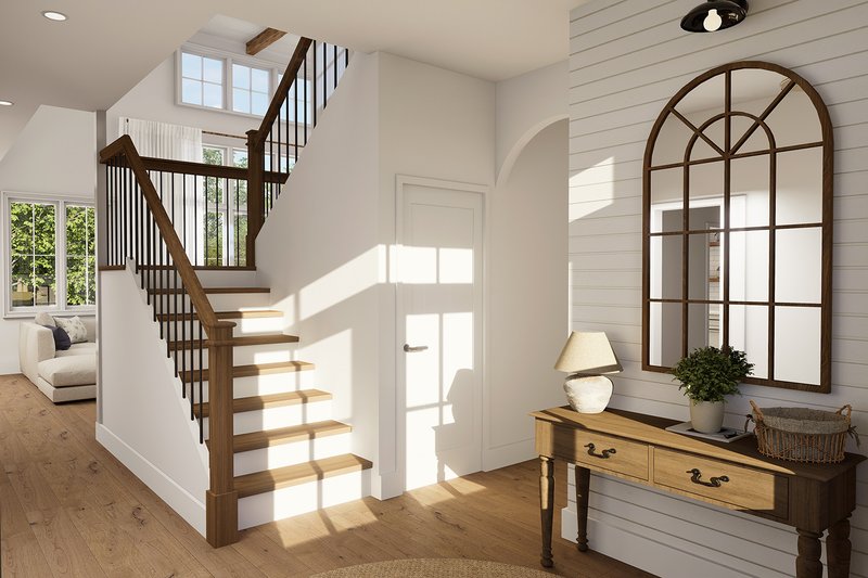 House Blueprint - Interior - Entry for Farmhouse House Plan #23-2860 - 5 bed, 2 bath