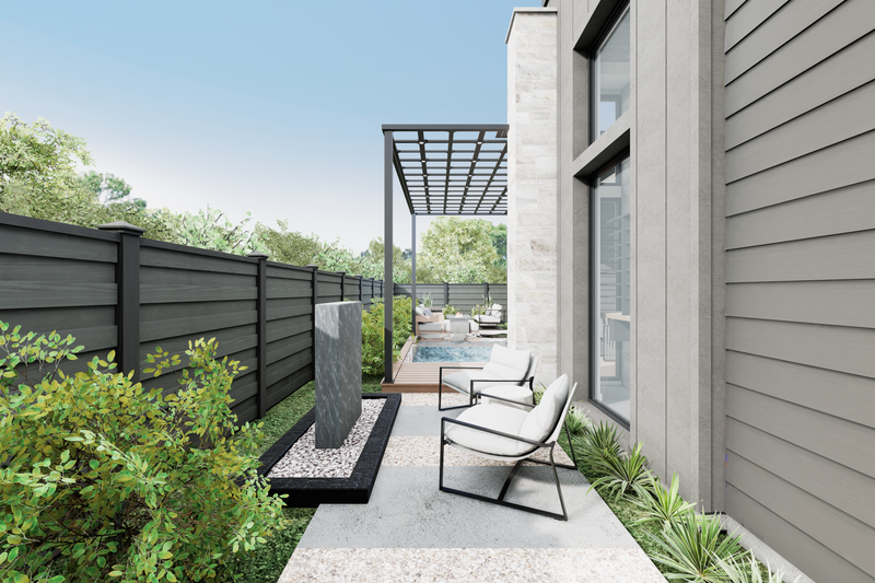 House Blueprint - Exterior - Outdoor Living 17 for Modern House Plan #1087-1 - 4 bed, 3.5 bath