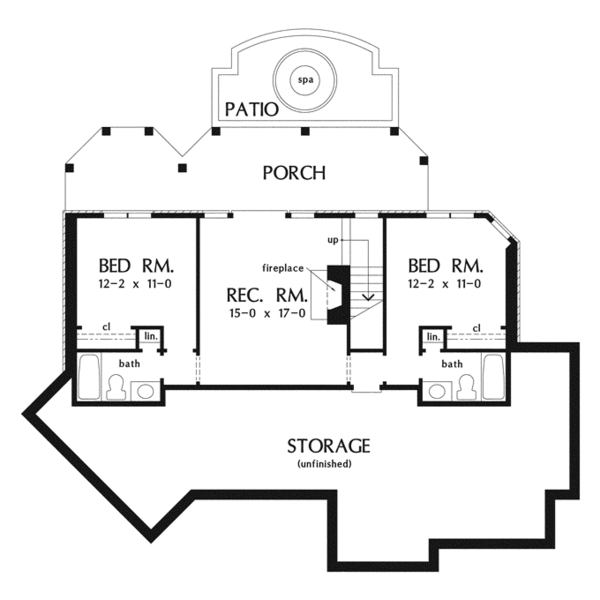 Home Plan - Craftsman Floor Plan - Lower Floor Plan #929-909