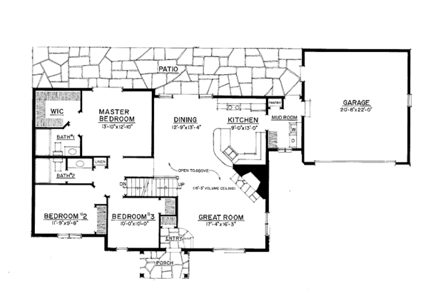 Dream House Plan - Country Floor Plan - Main Floor Plan #1016-81