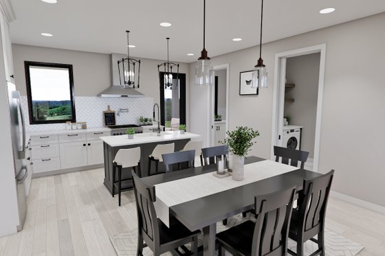 Interior - Dining Room 1 for Modern House Plan #51-1308 - 2 bed, 2 bath