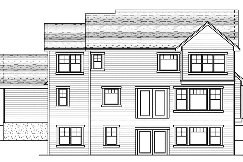 Dream House Plan - Exterior - Rear Elevation for European House Plan #51-627 - 4 bed, 2.5 bath