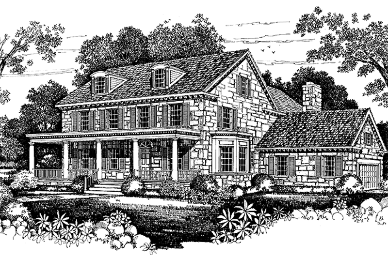 House Design - Traditional Exterior - Front Elevation Plan #72-967