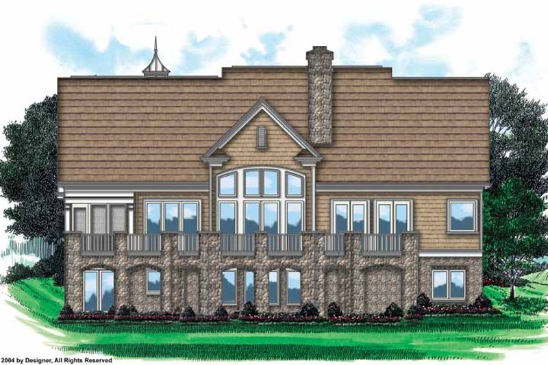 Dream House Plan - Exterior - Rear Elevation 1 for Country House Plan #453-301 - 3 bed, 3.5 bath