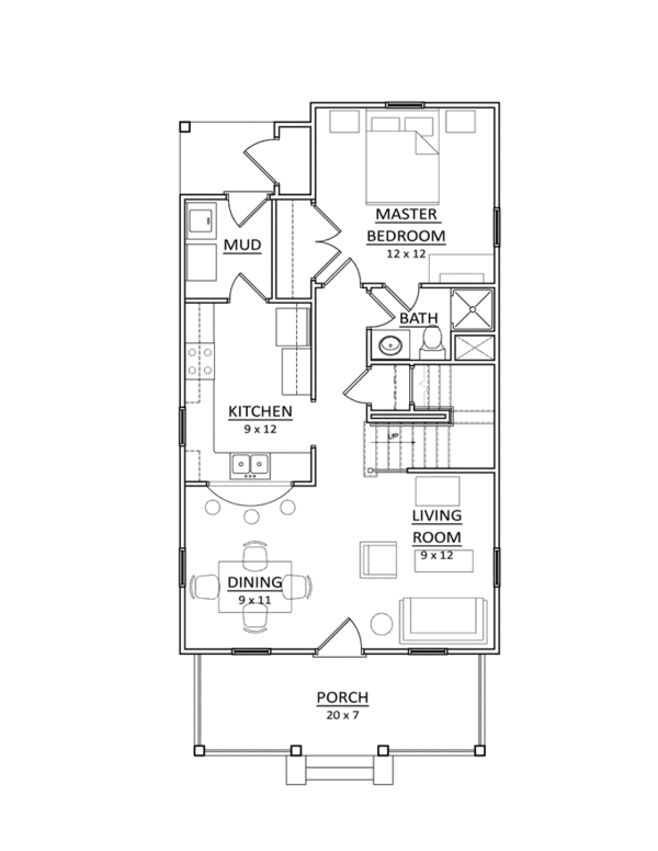 Home Plan - Craftsman Floor Plan - Main Floor Plan #936-4