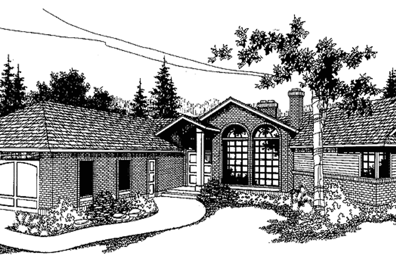 Home Plan - Contemporary Exterior - Front Elevation Plan #60-811