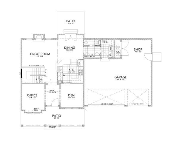 Traditional Floor Plan - Main Floor Plan #112-207