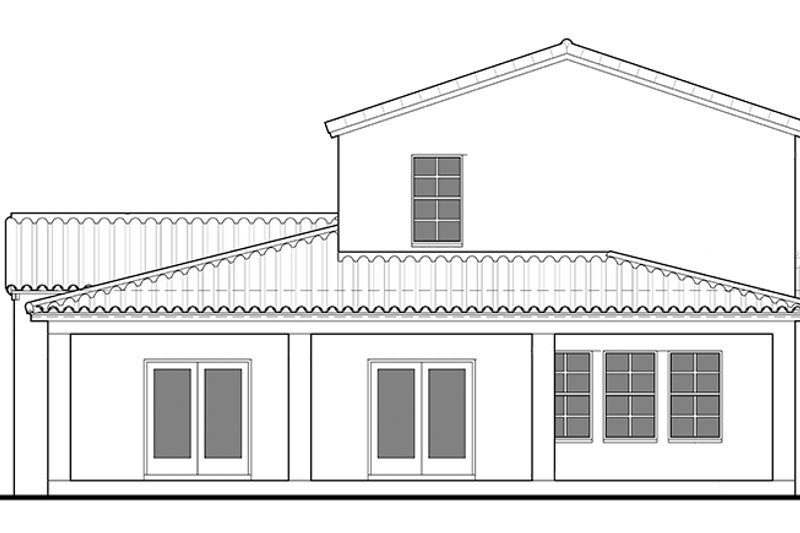 Dream House Plan - Exterior - Rear Elevation for Mediterranean House Plan #1058-78 - 4 bed, 3.5 bath