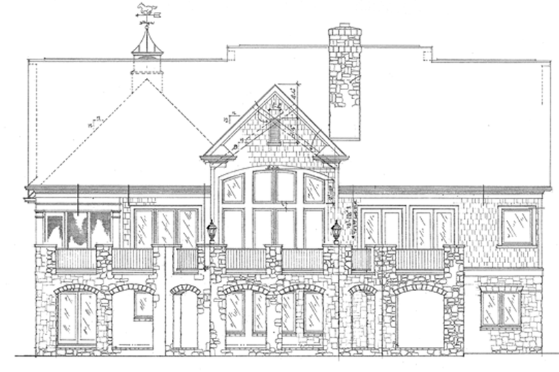 Dream House Plan - Exterior - Rear Elevation for Country House Plan #453-301 - 3 bed, 3.5 bath