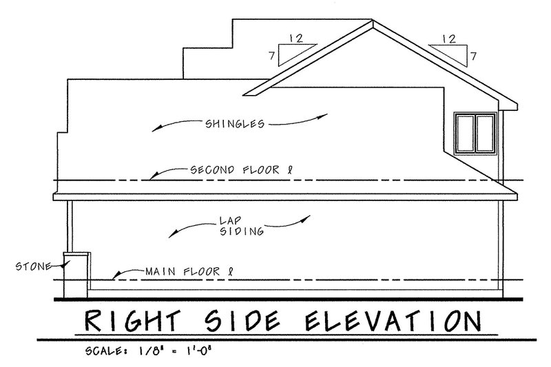 House Blueprint - Exterior - Other Elevation for Craftsman House Plan #20-2084 - 3 bed, 2.5 bath