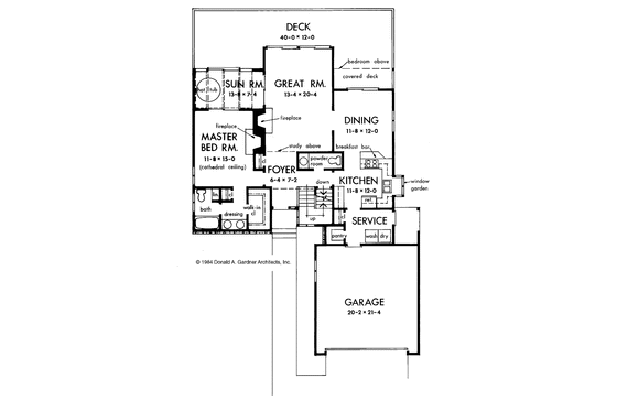 Floor Plan - Main Floor for Contemporary House Plan #929-70 - 3 bed, 2.5 bath