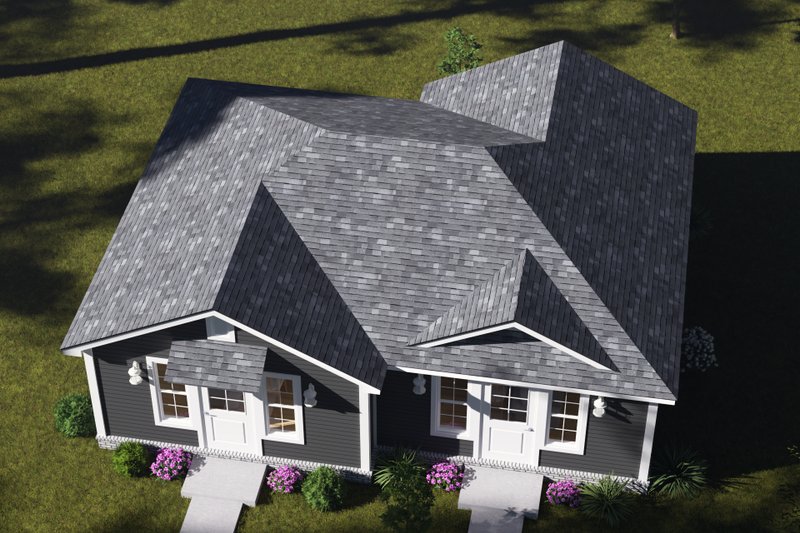 Architectural House Design - Exterior - Other Elevation 4 for Cottage House Plan #513-2405 - 2 bed, 2 bath
