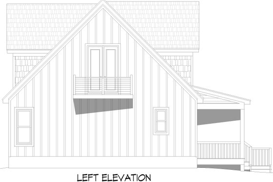 Exterior - Other Elevation for Southern House Plan #932-1077 - 2 bed, 2.5 bath