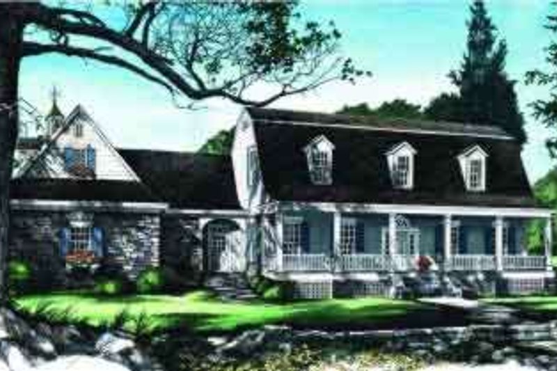 Home Plan - Colonial Exterior - Front Elevation Plan #137-220
