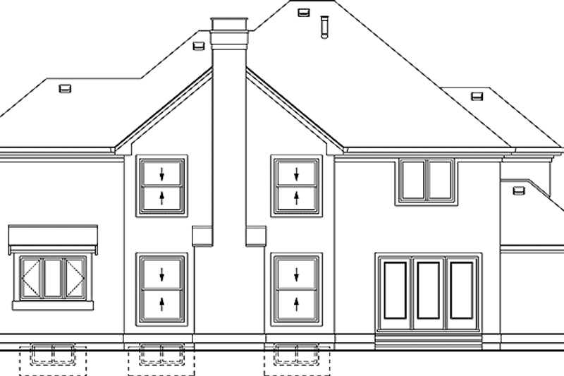 House Design - Exterior - Rear Elevation for Country House Plan #47-912 - 4 bed, 3 bath
