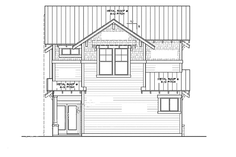 Home Plan - Exterior - Rear Elevation for Craftsman House Plan #472-303 - 4 bed, 4 bath