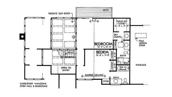 Home Plan - Contemporary Floor Plan - Upper Floor Plan #320-1178