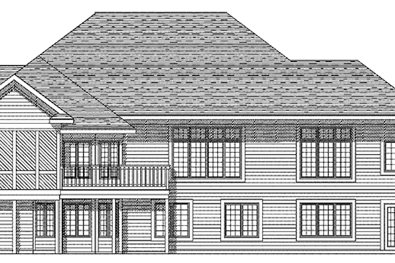 Architectural House Design - Exterior - Rear Elevation for Mediterranean House Plan #70-1381 - 2 bed, 2 bath