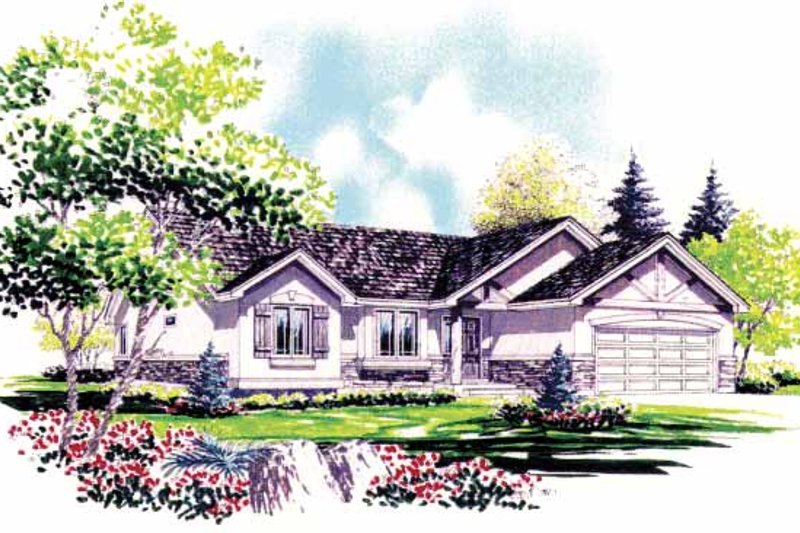 Home Plan - Tudor Exterior - Front Elevation Plan #308-275