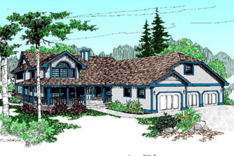 Dream House Plan - Traditional Exterior - Front Elevation Plan #60-176