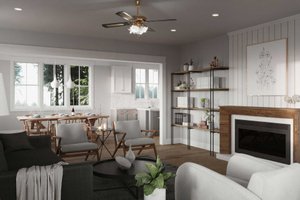 Interior - Family Room for Craftsman House Plan #1079-2 - 4 bed, 3.5 bath