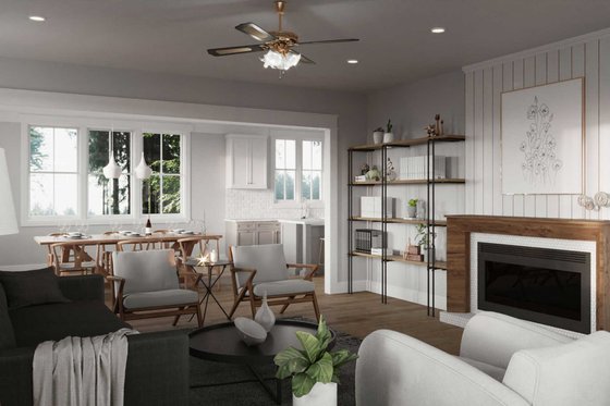 Interior - Family Room for Craftsman House Plan #1079-2 - 4 bed, 3.5 bath