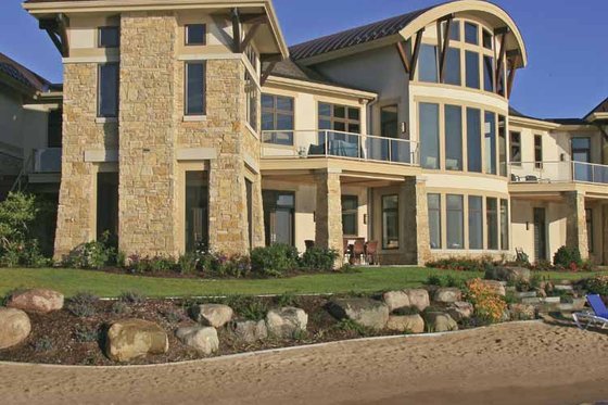 Exterior - Rear Elevation 3 for Contemporary House Plan #928-67 - 4 bed, 4 bath