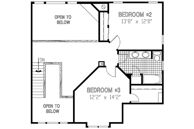 Home Plan - Floor Plan - Upper Floor for Traditional House Plan #953-66 - 4 bed, 3 bath