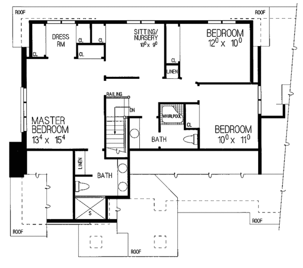 Home Plan - Contemporary Floor Plan - Upper Floor Plan #72-850