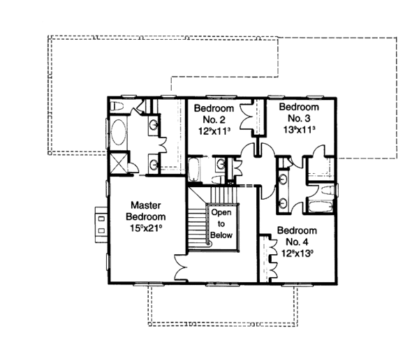 Home Plan - Victorian Floor Plan - Upper Floor Plan #429-200