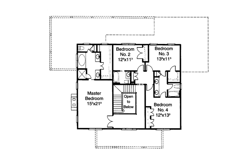 Dream House Plan - Floor Plan - Upper Floor for Victorian House Plan #429-200 - 4 bed, 3.5 bath