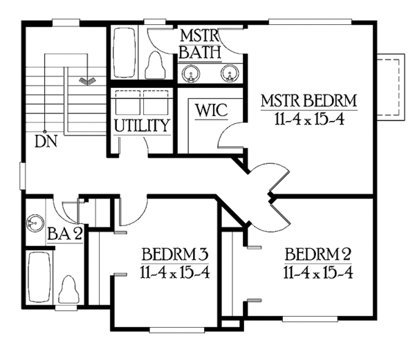 Home Plan - Craftsman Floor Plan - Upper Floor Plan #132-289