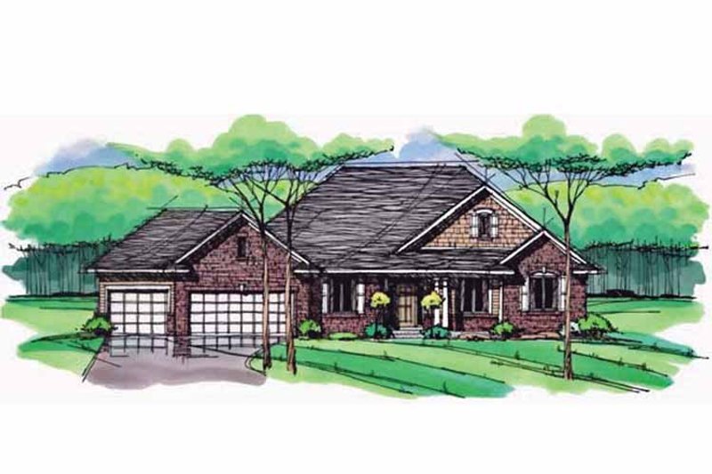 Home Plan - Exterior - Front Elevation 3 for European House Plan #51-989 - 5 bed, 3 bath