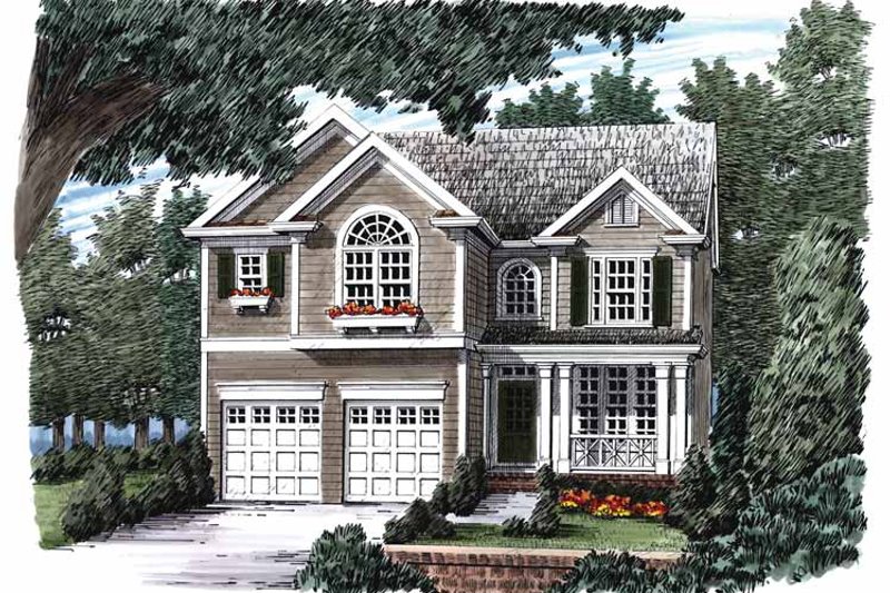 Architectural House Design - Country Exterior - Front Elevation Plan #927-897