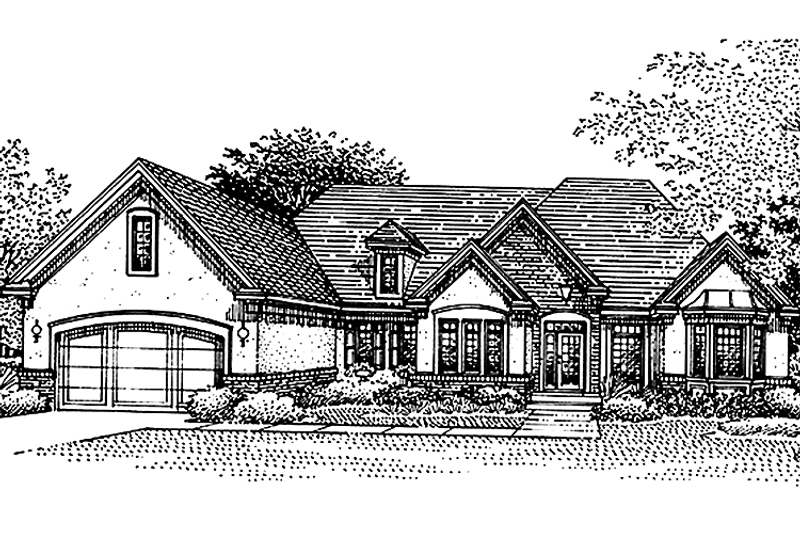 Home Plan - Exterior - Front Elevation 3 for Country House Plan #51-724 - 2 bed, 2.5 bath