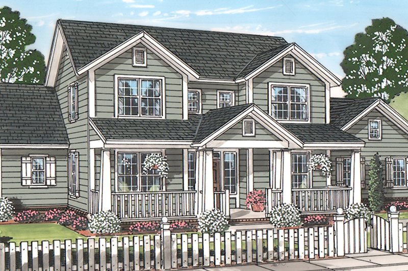 Dream House Plan - Exterior - Front Elevation 3 for Traditional House Plan #513-2158 - 3 bed, 2.5 bath