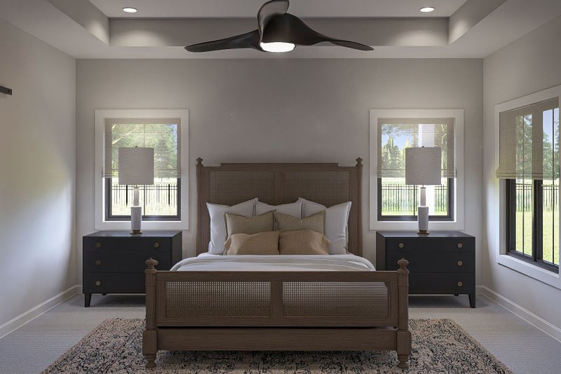 House Blueprint - Interior - Master Bedroom 1 for Colonial House Plan #455-415 - 3 bed, 2 bath