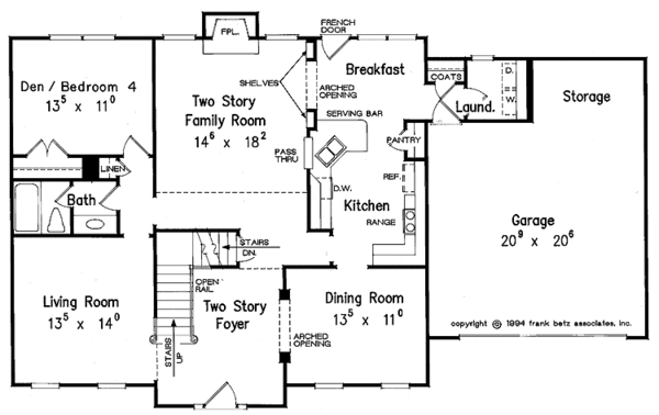 Dream House Plan - Classical Floor Plan - Main Floor Plan #927-110