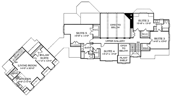 Architectural House Design - Country Floor Plan - Upper Floor Plan #453-233