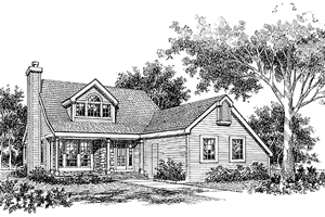 Dream House Plan - Country Exterior - Front Elevation Plan #456-58