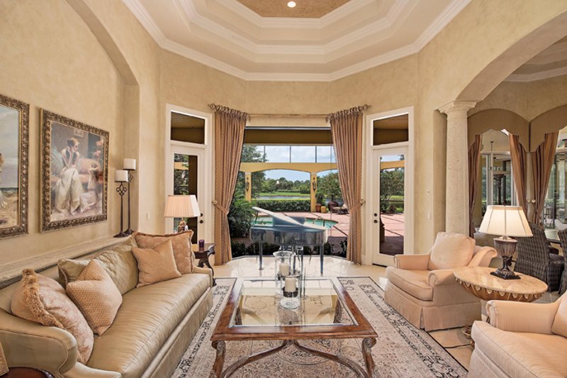 Dream House Plan - Interior - Family Room for Mediterranean House Plan #930-413 - 4 bed, 4.5 bath