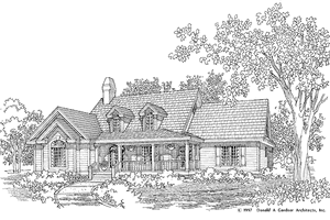 Country Exterior - Front Elevation Plan #929-349