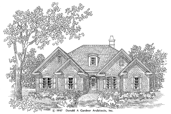 Exterior - Front Elevation 3 for Traditional House Plan #929-325 - 3 bed, 2 bath