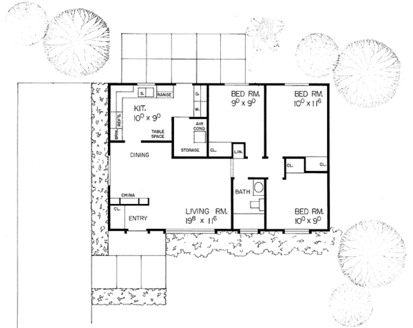 Home Plan - Ranch Floor Plan - Main Floor Plan #72-591