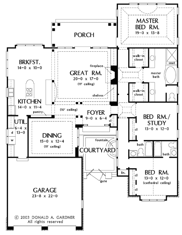 House Plan Design - Country Floor Plan - Main Floor Plan #929-694