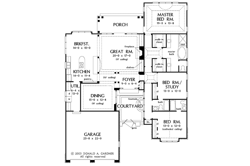 Dream House Plan - Floor Plan - Main Floor for Country House Plan #929-694 - 3 bed, 3 bath